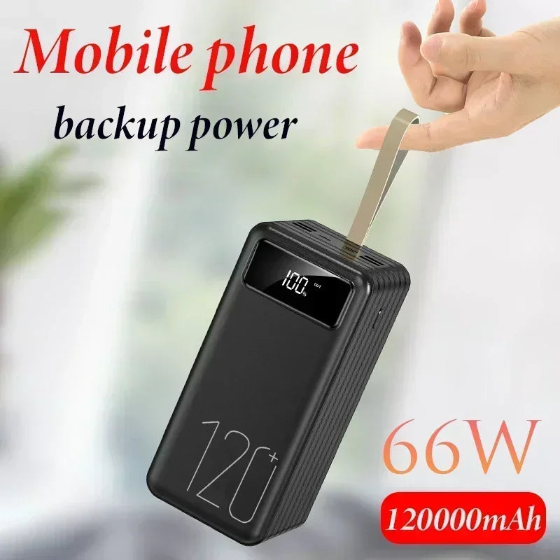 Portable Super Fast Charging Power Bank 120000mAh 66W