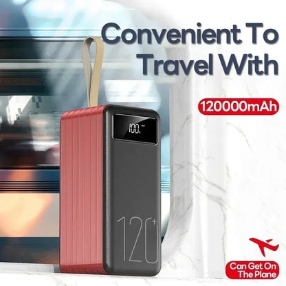 Portable Super Fast Charging Power Bank 120000mAh 66W
