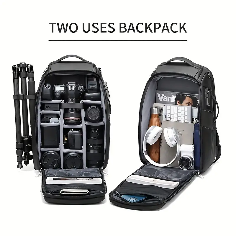 Waterproof outdoor camera backpack professional photography tripod camera bag